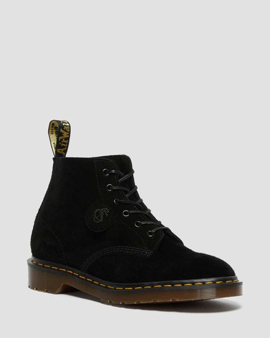 Men's Dr Martens 101 Suede Ankle Boots Black Desert Oasis Suede | 639QCUJRH