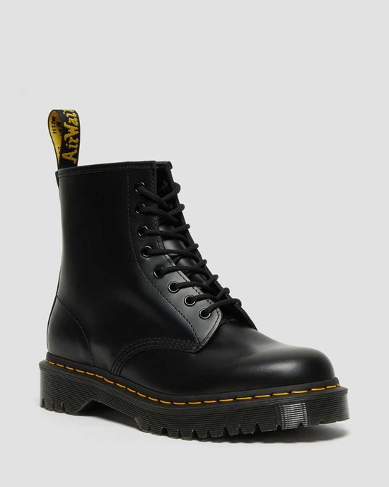 Men's Dr Martens 1460 Bex Smooth Leather Ankle Boots Black Smooth Leather | 320RABFGJ