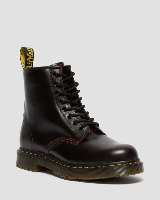 Men's Dr Martens 1460 Slip Resistant Atlas Leather Lace Up Boots Oxblood Atlas | 358GEDVSK