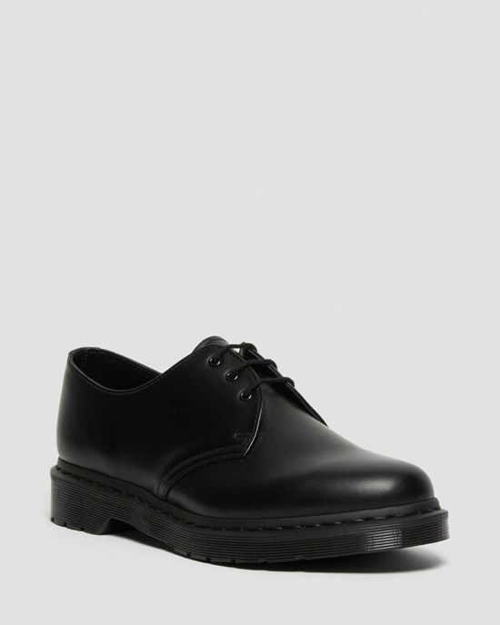 Men's Dr Martens 1461 Mono Smooth Leather Oxford Shoes Black Smooth Leather | 906VWONTB