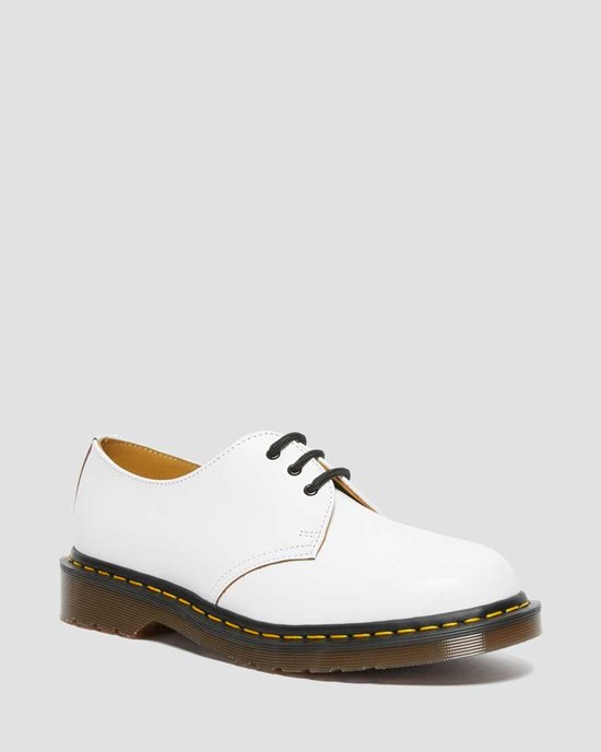 Men's Dr Martens 1461 Vintage Made in England Oxford Shoes White Quilon | 904JADMOP