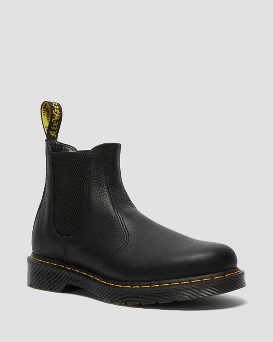 Men's Dr Martens 2976 Ambassador Leather Ankle Boots Black Ambassador | 780EIPYZQ