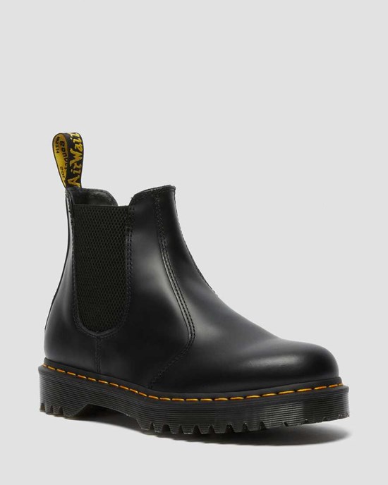 Men's Dr Martens 2976 Bex Smooth Leather Ankle Boots Black Smooth Leather | 931BLHIKX