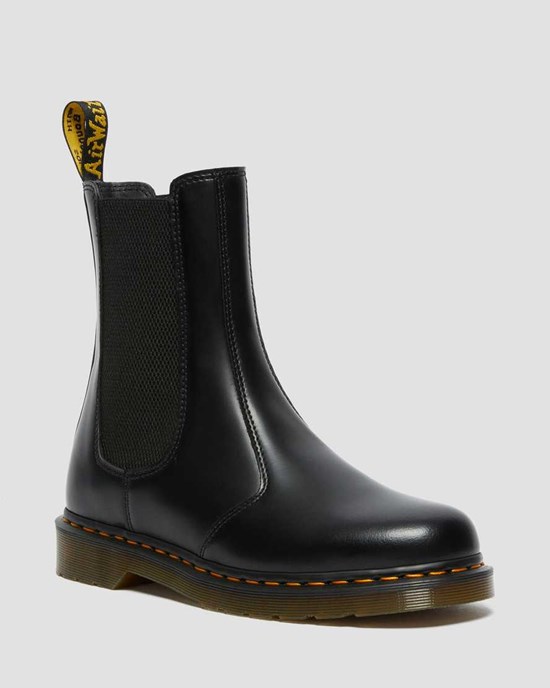 Men's Dr Martens 2976 Hi Smooth Leather Ankle Boots Black Smooth Leather | 853FKIGTB