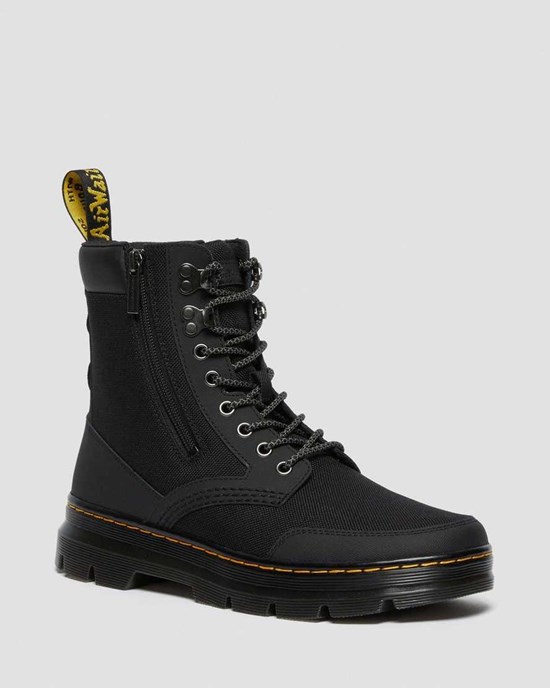 Men's Dr Martens Combs Zip Ankle Boots Black | 238KZNFOM