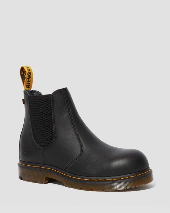 Men's Dr Martens Fellside Full Grain Chelsea Work Chelsea Boots Black Industrial Full Grain | 456ZGMRQN