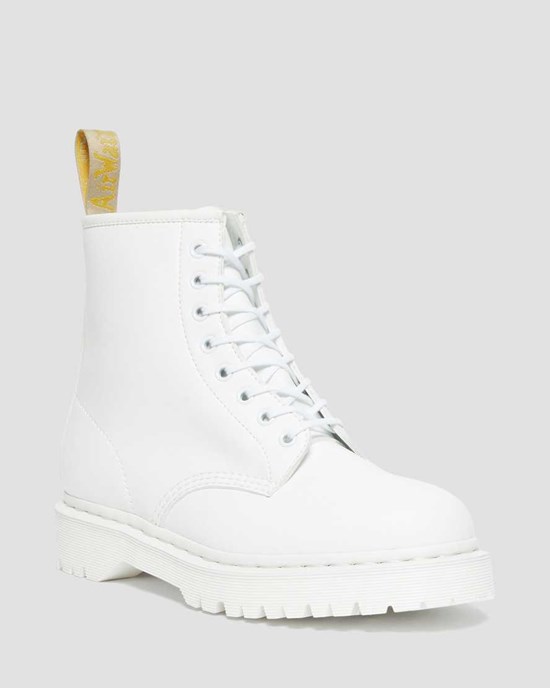 Men's Dr Martens Vegan 1460 Bex Kemble Mono Lace Up Boots White | 364ZDTUXG