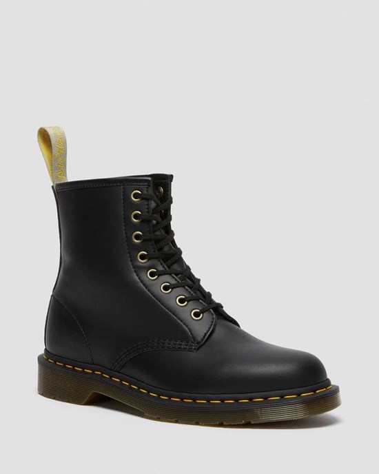 Men's Dr Martens Vegan 1460 Felix Lace Up Boots Black Felix Rub Off | 048NJSDHK