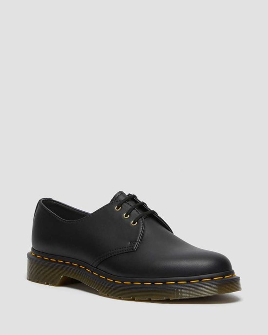 Men's Dr Martens Vegan 1461 Felix Oxford Shoes Black Felix Rub Off | 029DINHRJ