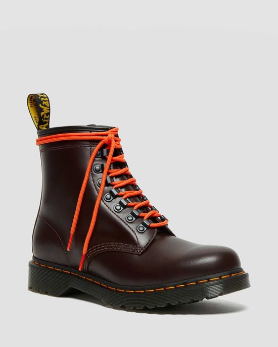 Women's Dr Martens 1460 Ben Smooth Leather Ankle Boots Red Smooth Leather | 953VZTRIY