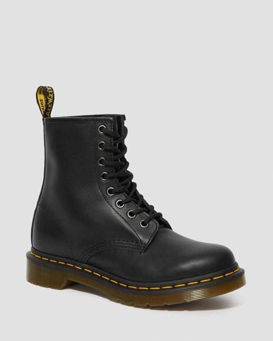 Women's Dr Martens 1460 Nappa Leather Lace Up Boots Black Nappa | 135LKTEMZ