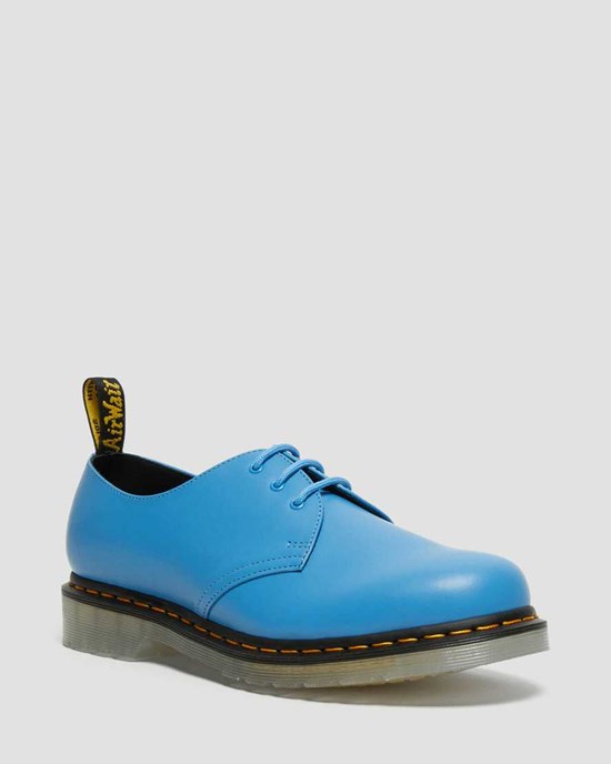 Women's Dr Martens 1461 Iced Smooth Leather Oxford Shoes Blue Smooth Leather | 703EQWSTV