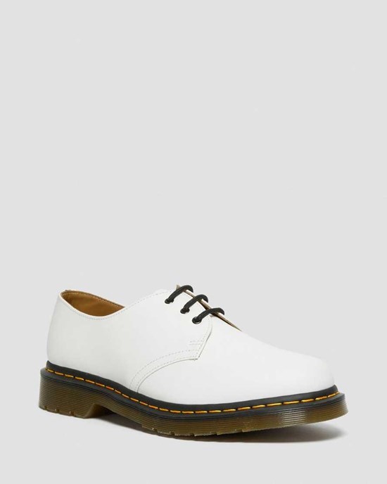 Women's Dr Martens 1461 Smooth Leather Oxford Shoes White Smooth Leather | 435EVTKGB