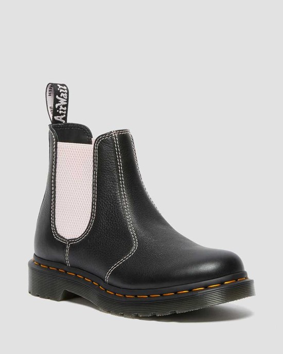 Women's Dr Martens 2976 Contrast Leather Chelsea Boots Black Virginia | 348DZFLGO