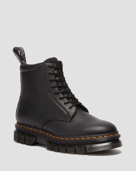 Women's Dr Martens Rikard Lunar Leather Ankle Boots Black | 483ZATFJY