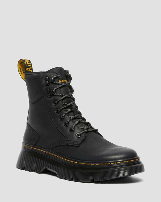 Women's Dr Martens Tarik Wyoming Leather Utility Ankle Boots Black Wyoming | 529GURLEY