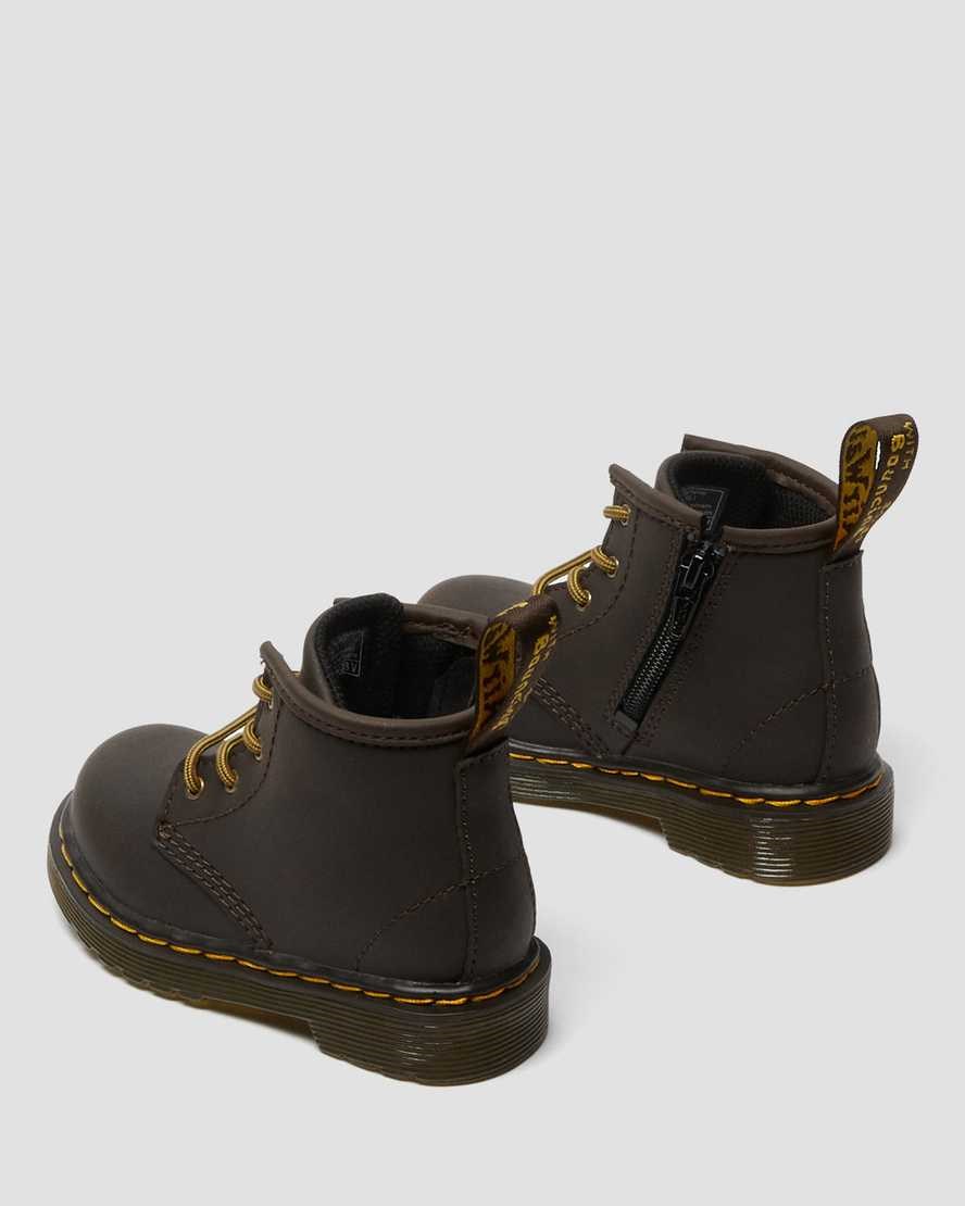 Kids' Dr Martens Infant 1460 Wildhorse Leather Lace Up Boots Dark Brown Wildhorse Lamper | 526ZHAMWV