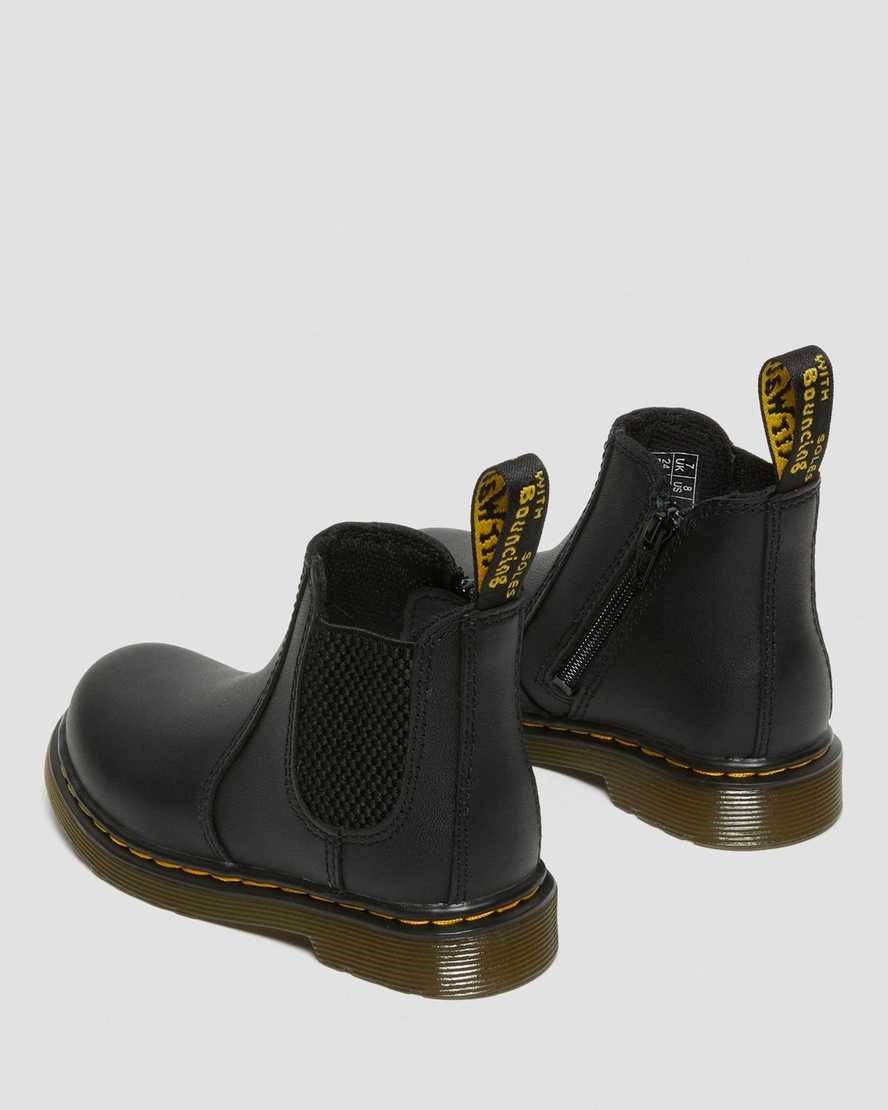 Kids' Dr Martens Infant/Toddler 2976 Softy T Leather Chelsea Boots Black Softy T | 451XGVYMS