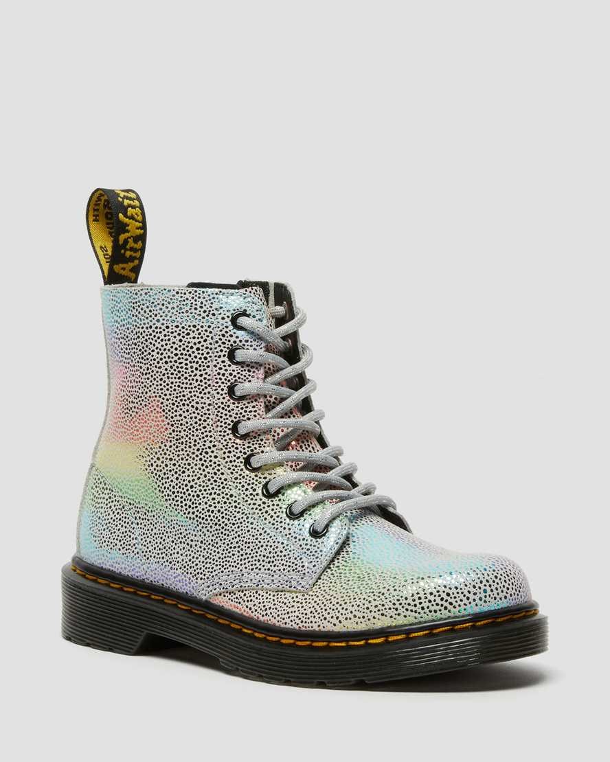 Kids' Dr Martens Junior 1460 Pascal Iridescent Lace Up Boots Multi Kidray | 821LSJKGX