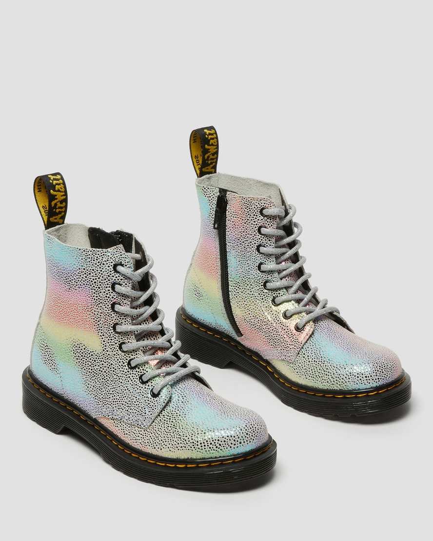 Kids' Dr Martens Junior 1460 Pascal Iridescent Lace Up Boots Multi Kidray | 821LSJKGX