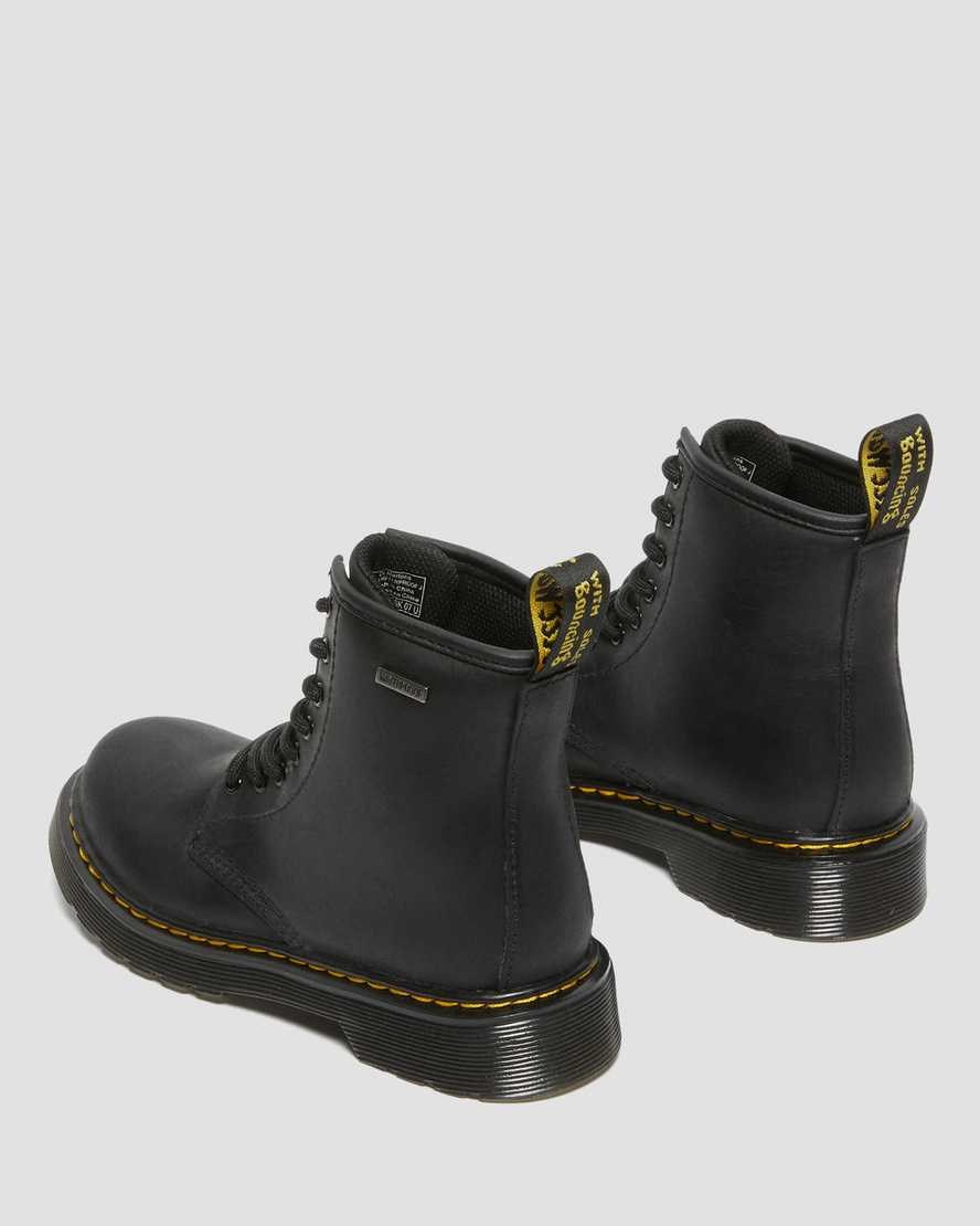 Kids' Dr Martens Junior 1460 Waterproof Leather Booties Black Republic Wp | 486GXIVQW