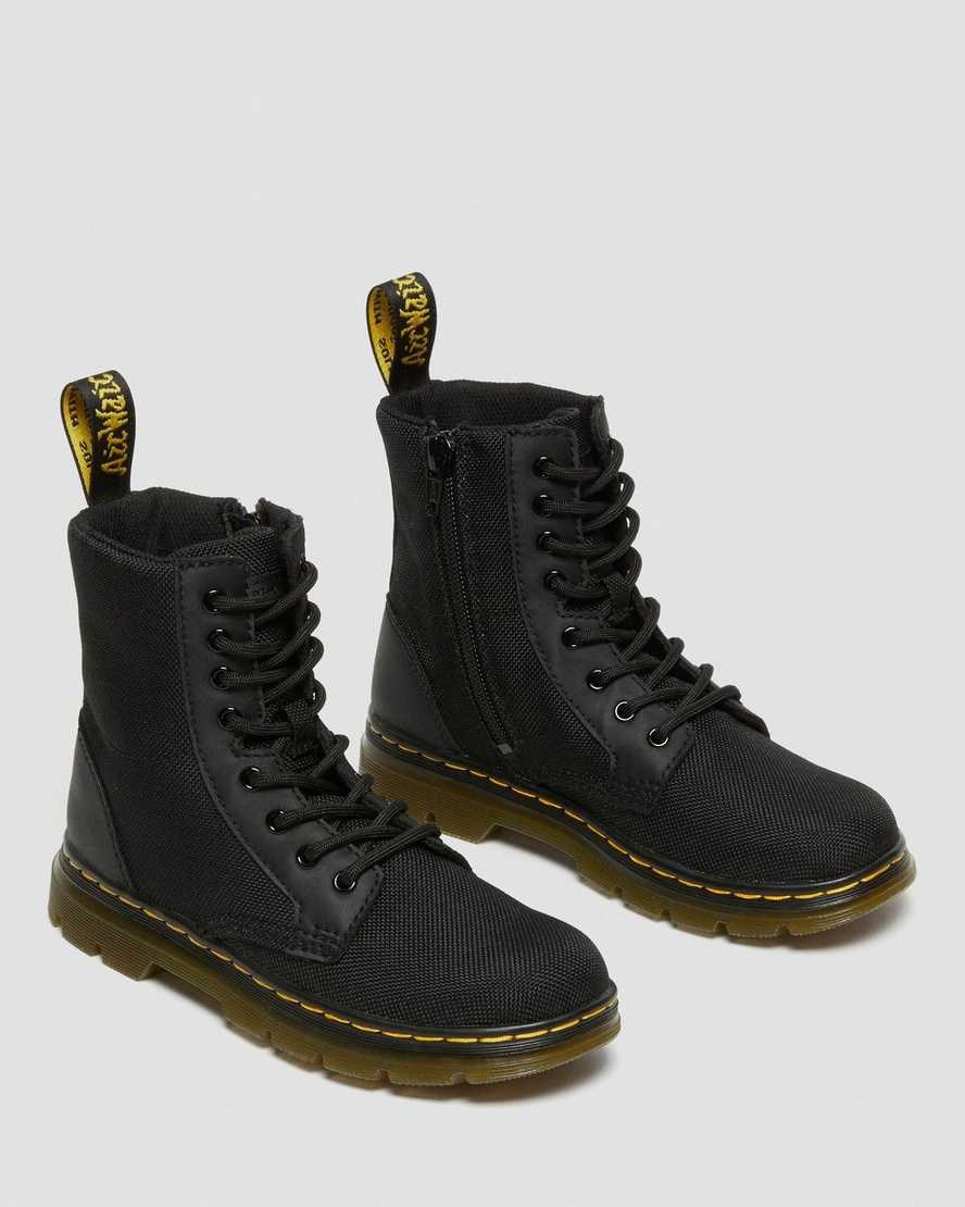 Kids' Dr Martens Junior Combs Extra Tough Poly Casual Boots Black Extra Tough Poly | 594UVWOFS