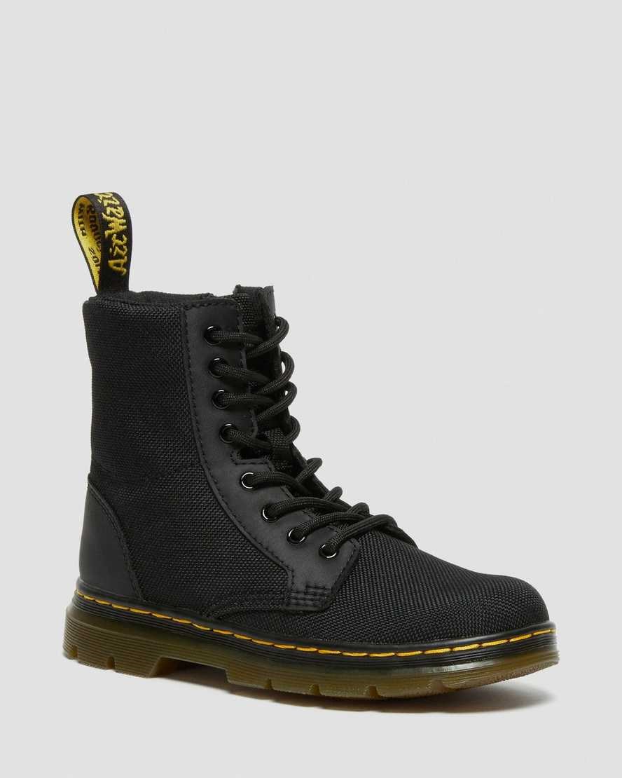 Kids' Dr Martens Junior Combs Extra Tough Poly Casual Boots Black Extra Tough Poly | 594UVWOFS