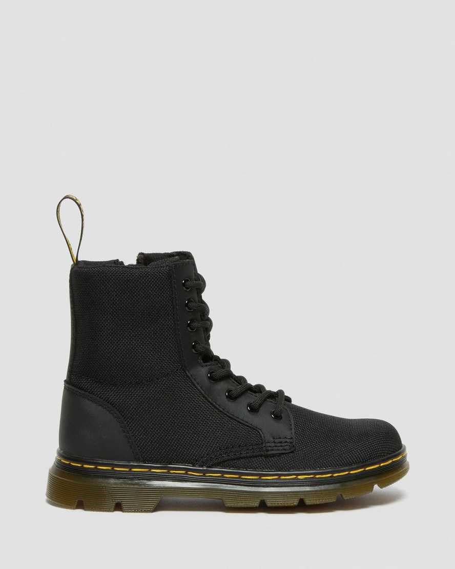 Kids' Dr Martens Junior Combs Extra Tough Poly Casual Boots Black Extra Tough Poly | 594UVWOFS