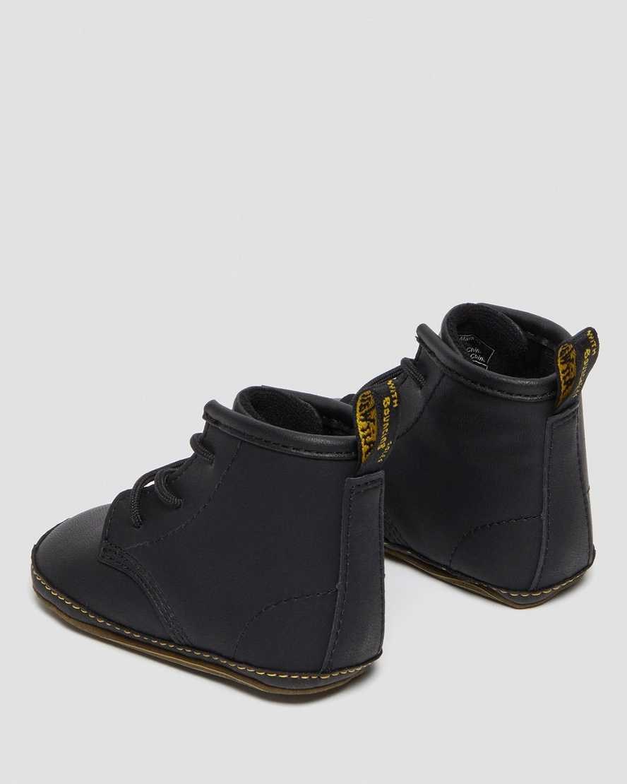 Kids' Dr Martens Newborn 1460 Auburn Leather Booties Black | 645ZWSATB