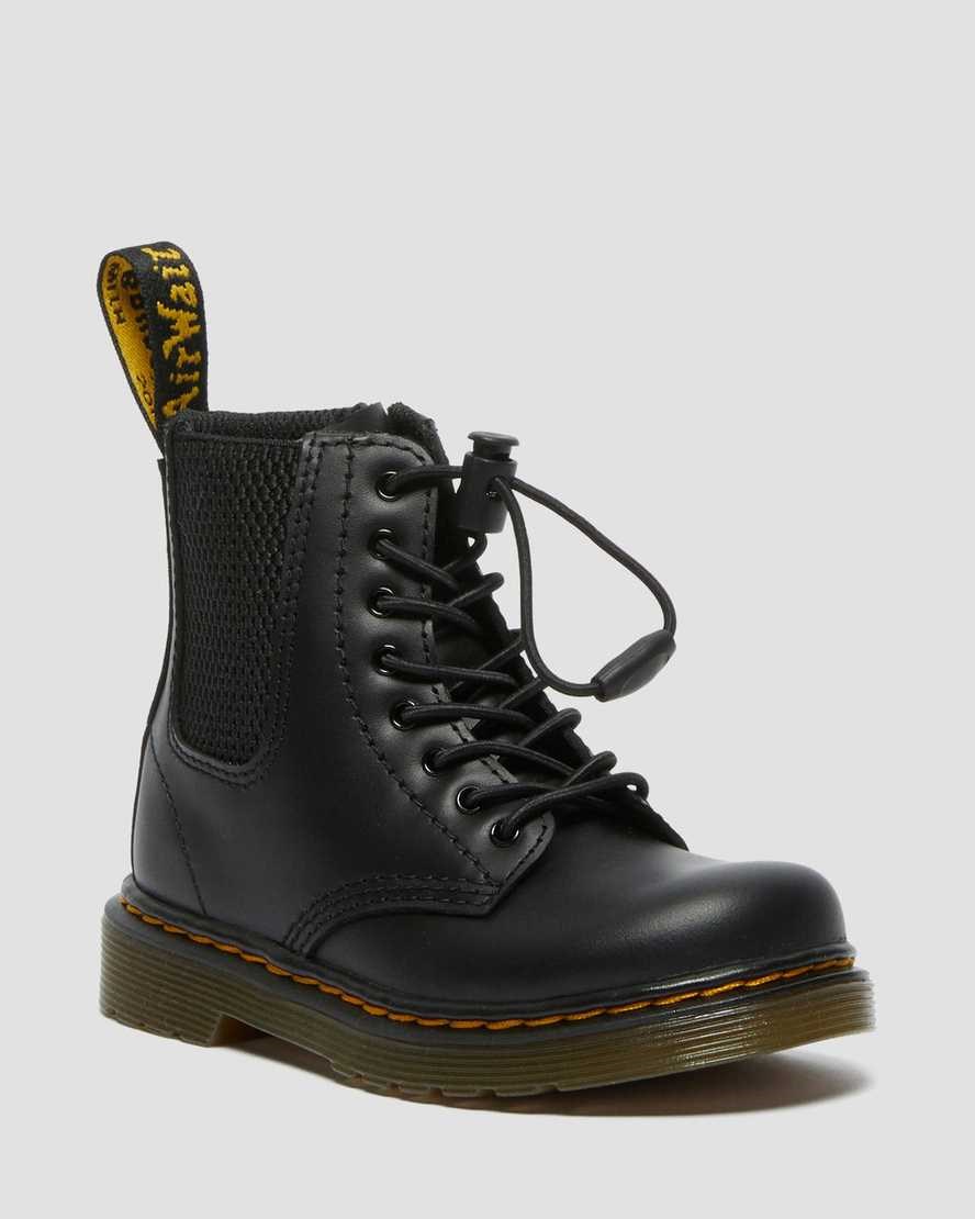 Kids' Dr Martens Toddler 1460 Harper Leather Booties Black Romario | 091FVESZN