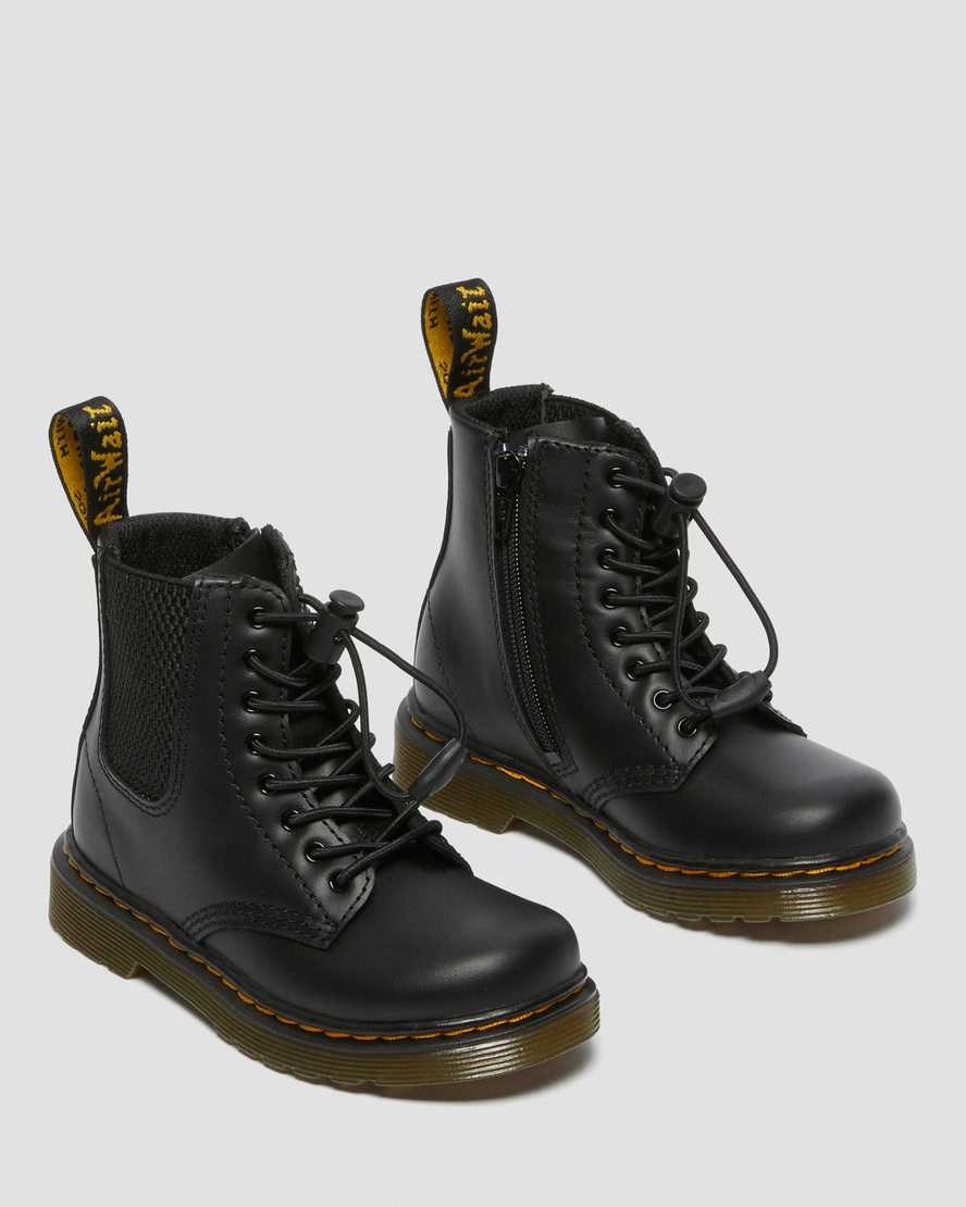 Kids' Dr Martens Toddler 1460 Harper Leather Booties Black Romario | 091FVESZN