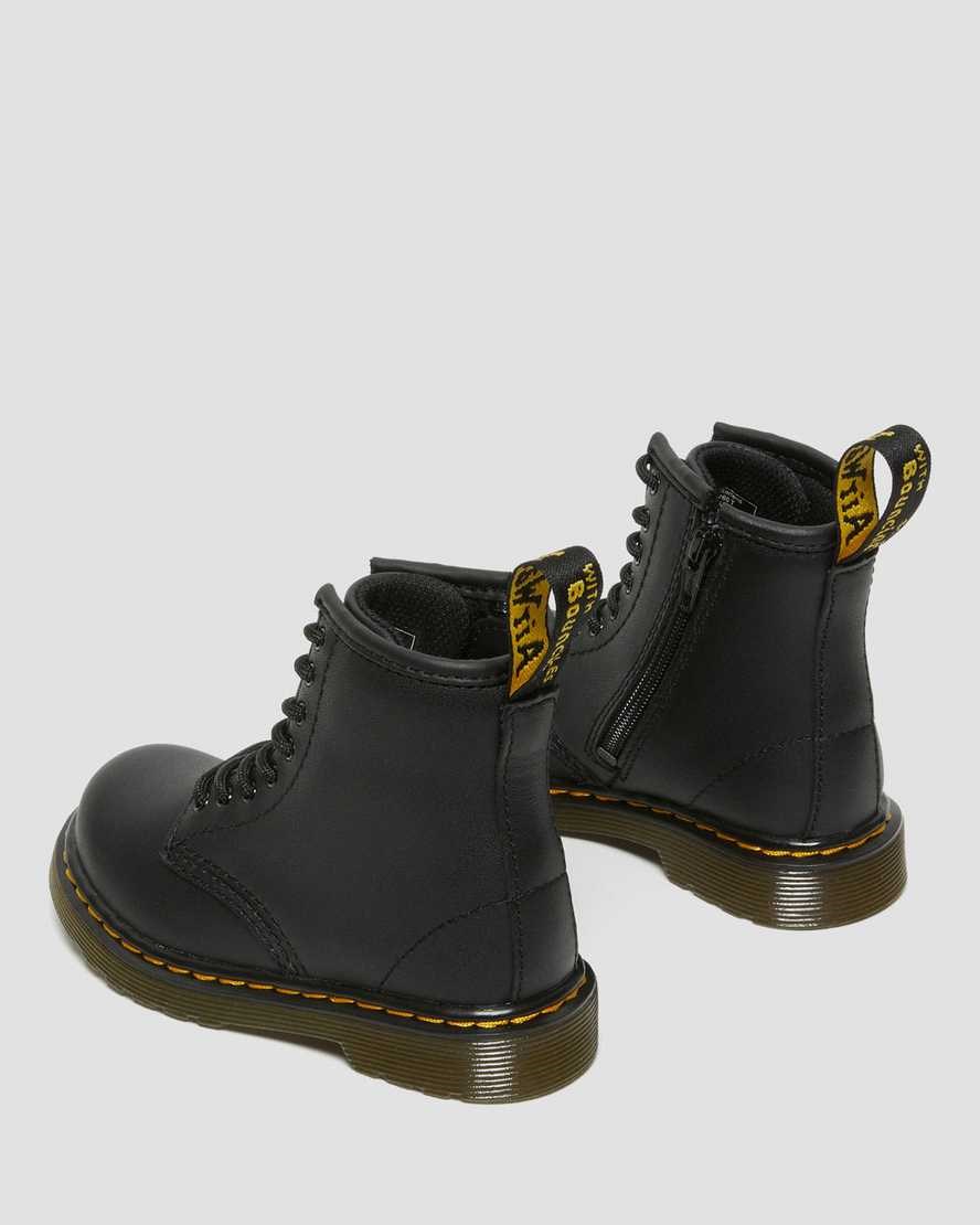 Kids' Dr Martens Toddler 1460 Softy T Leather Lace Up Boots Black Softy T | 362JTWDIY