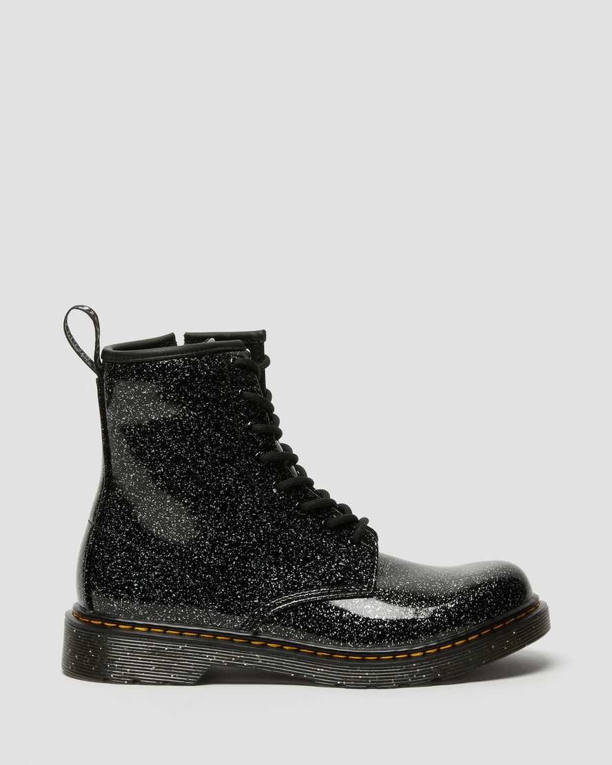 Kids' Dr Martens Youth 1460 Glitter Lace Up Boots Black Cosmic Glitter | 481DTMEWR