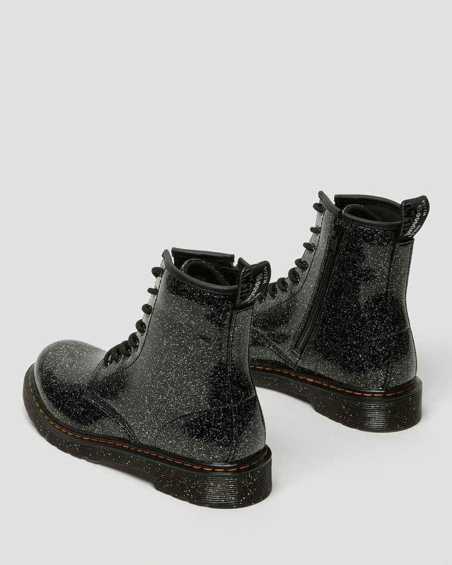 Kids' Dr Martens Youth 1460 Glitter Lace Up Boots Black Cosmic Glitter | 481DTMEWR