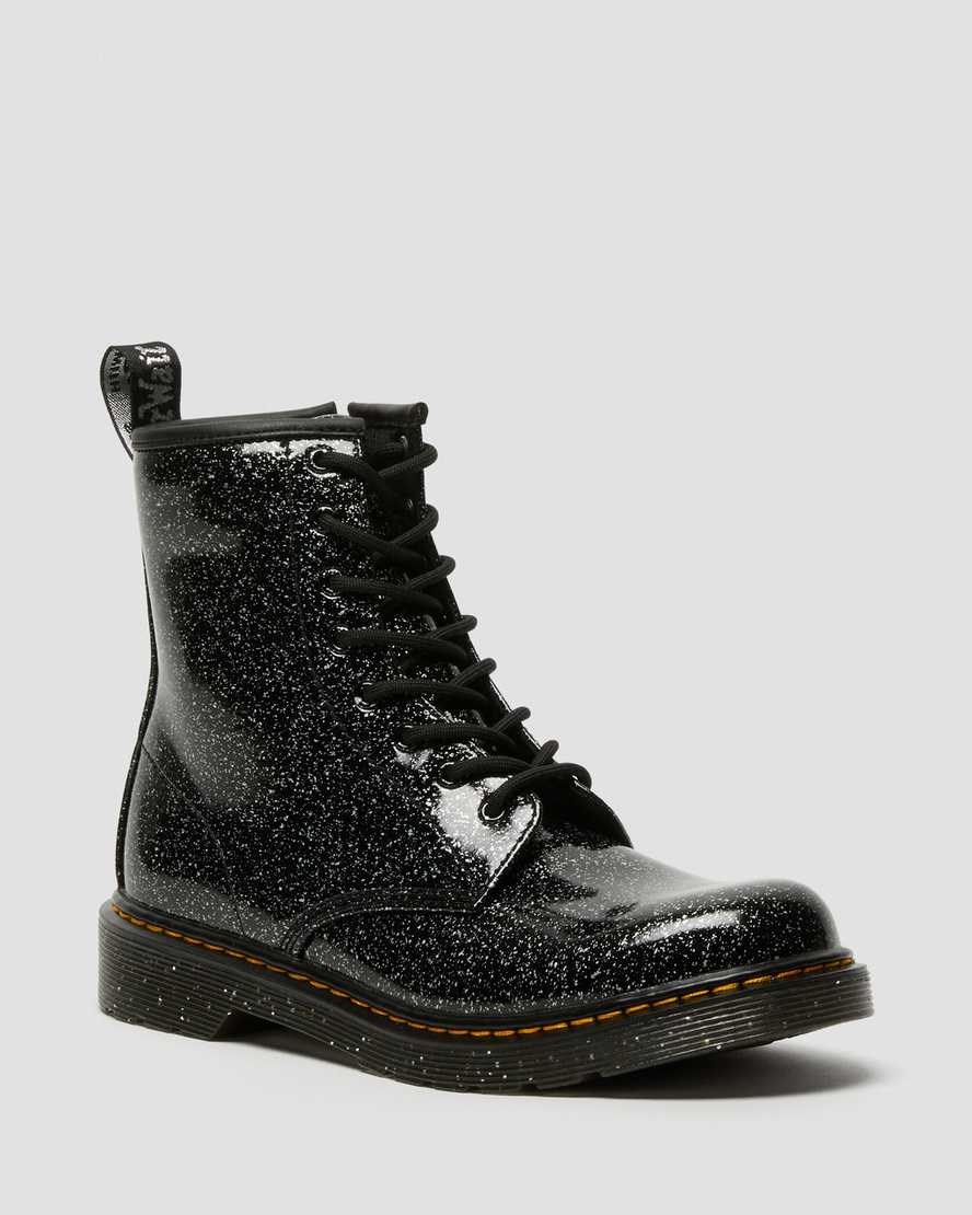 Kids\' Dr Martens Youth 1460 Glitter Lace Up Boots Black Cosmic Glitter | 481DTMEWR