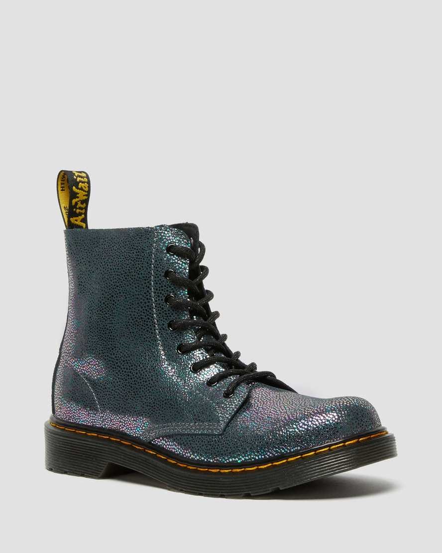 Kids' Dr Martens Youth 1460 Pascal Iridescent Lace Up Boots Metallic Kidray | 462DIFEQA