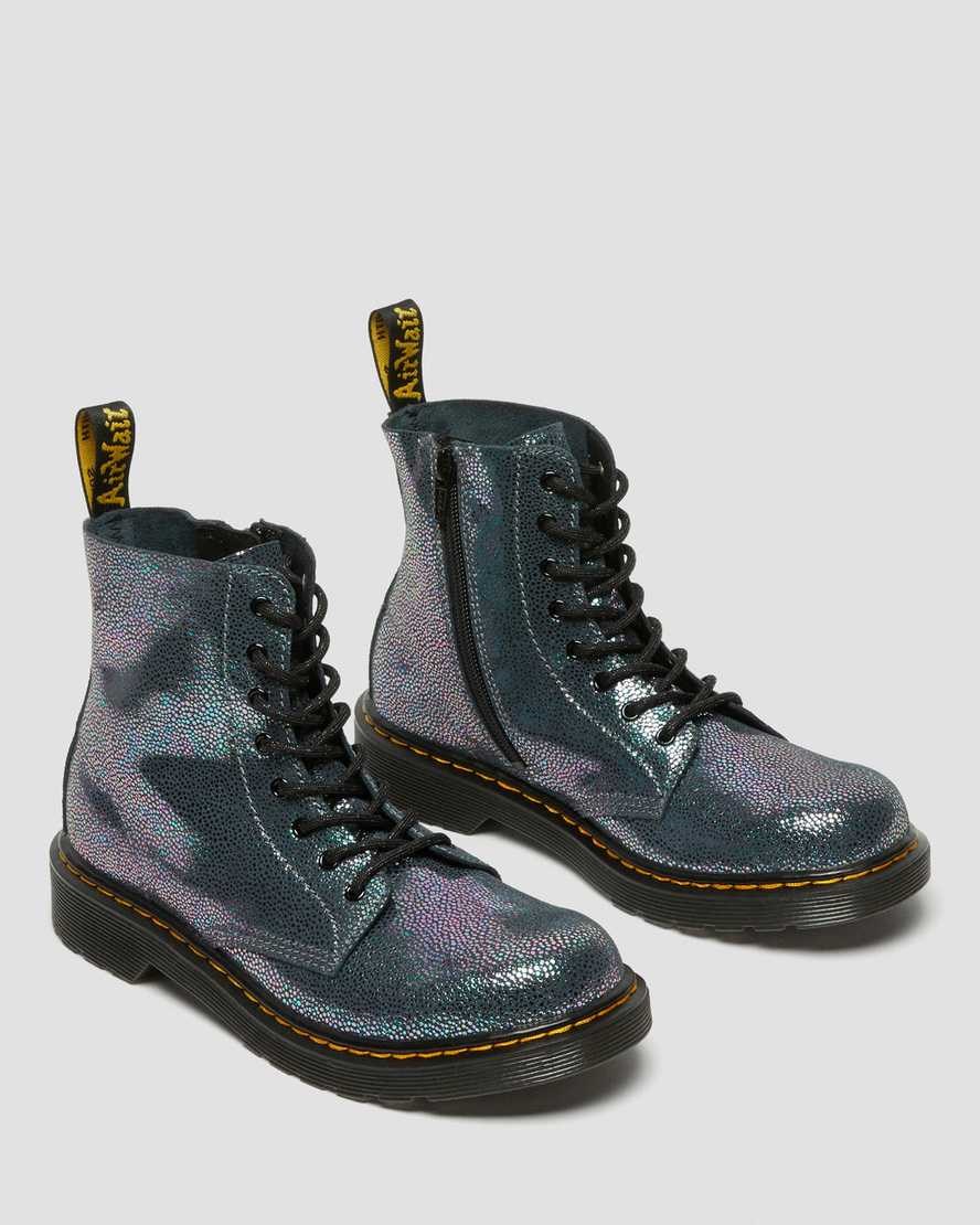 Kids' Dr Martens Youth 1460 Pascal Iridescent Lace Up Boots Metallic Kidray | 462DIFEQA