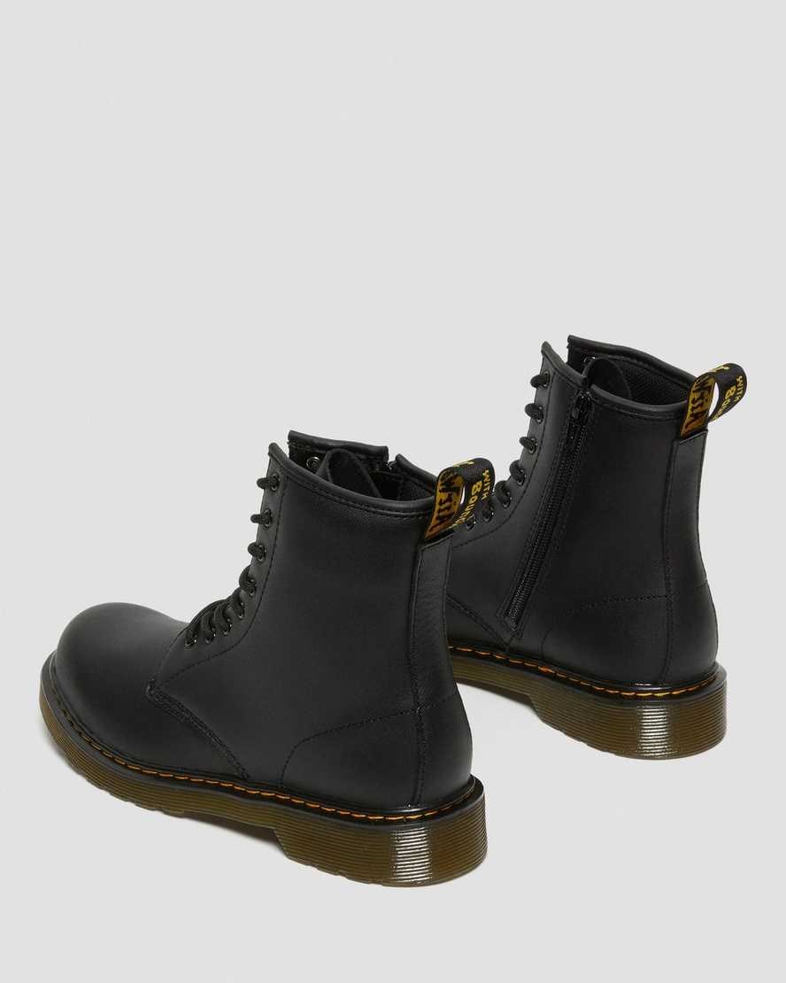 Kids' Dr Martens Youth 1460 Softy T Leather Lace Up Boots Black Softy T | 451INGOJX