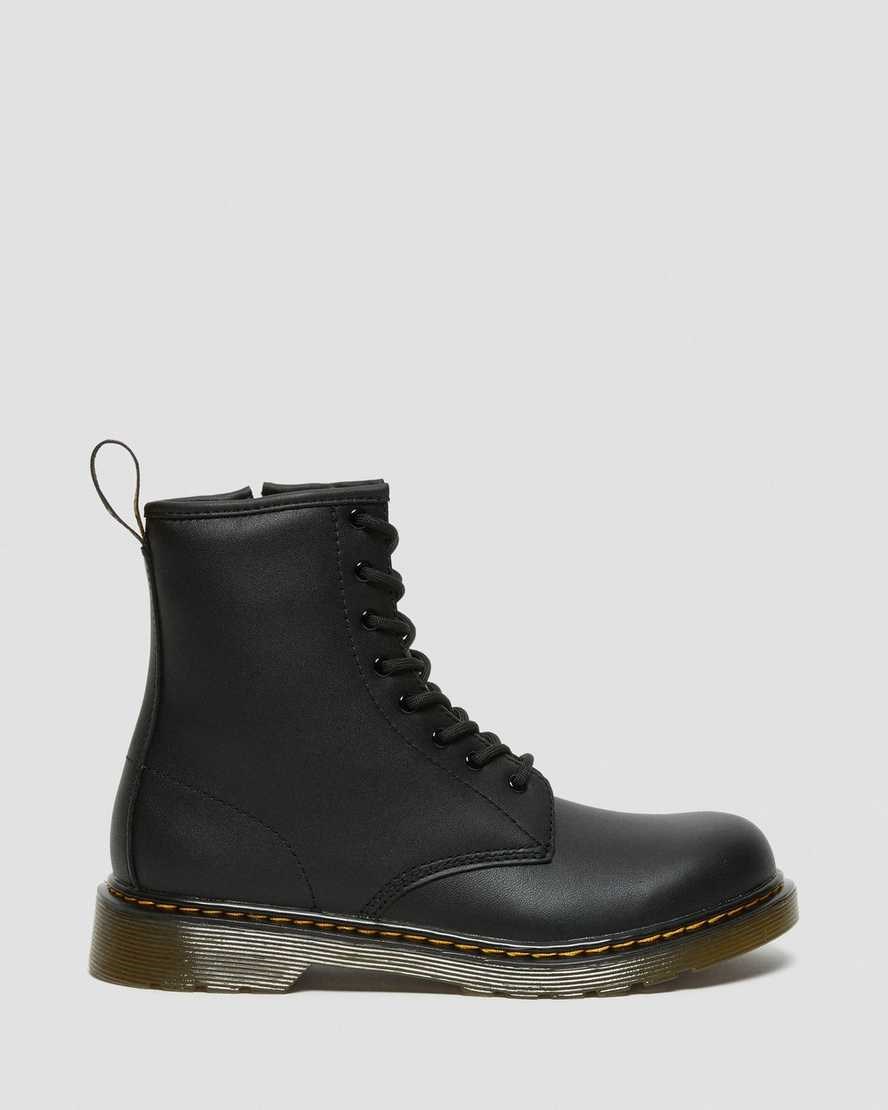 Kids' Dr Martens Youth 1460 Softy T Leather Lace Up Boots Black Softy T | 451INGOJX