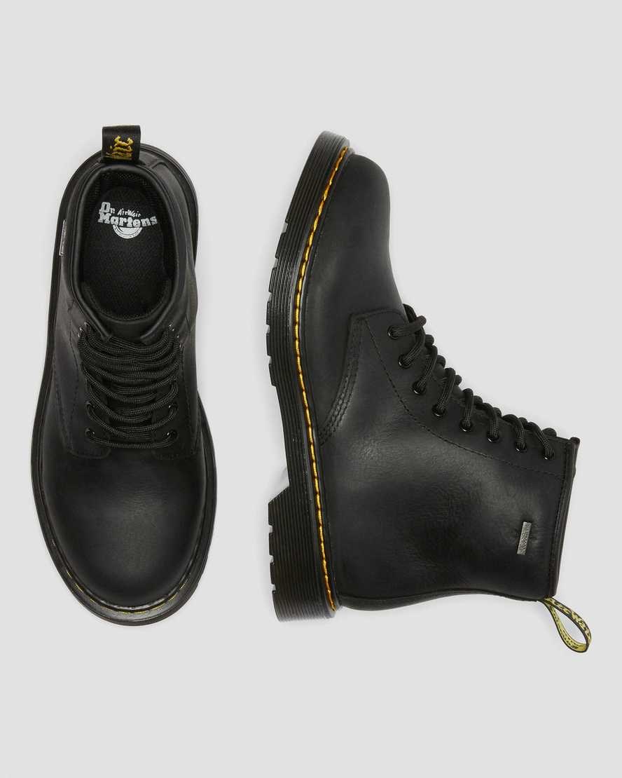 Kids' Dr Martens Youth 1460 Waterproof Leather Booties Black Republic Wp | 897TZSXNW