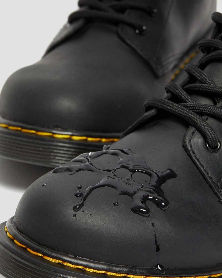 Kids' Dr Martens Youth 1460 Waterproof Leather Booties Black Republic Wp | 897TZSXNW