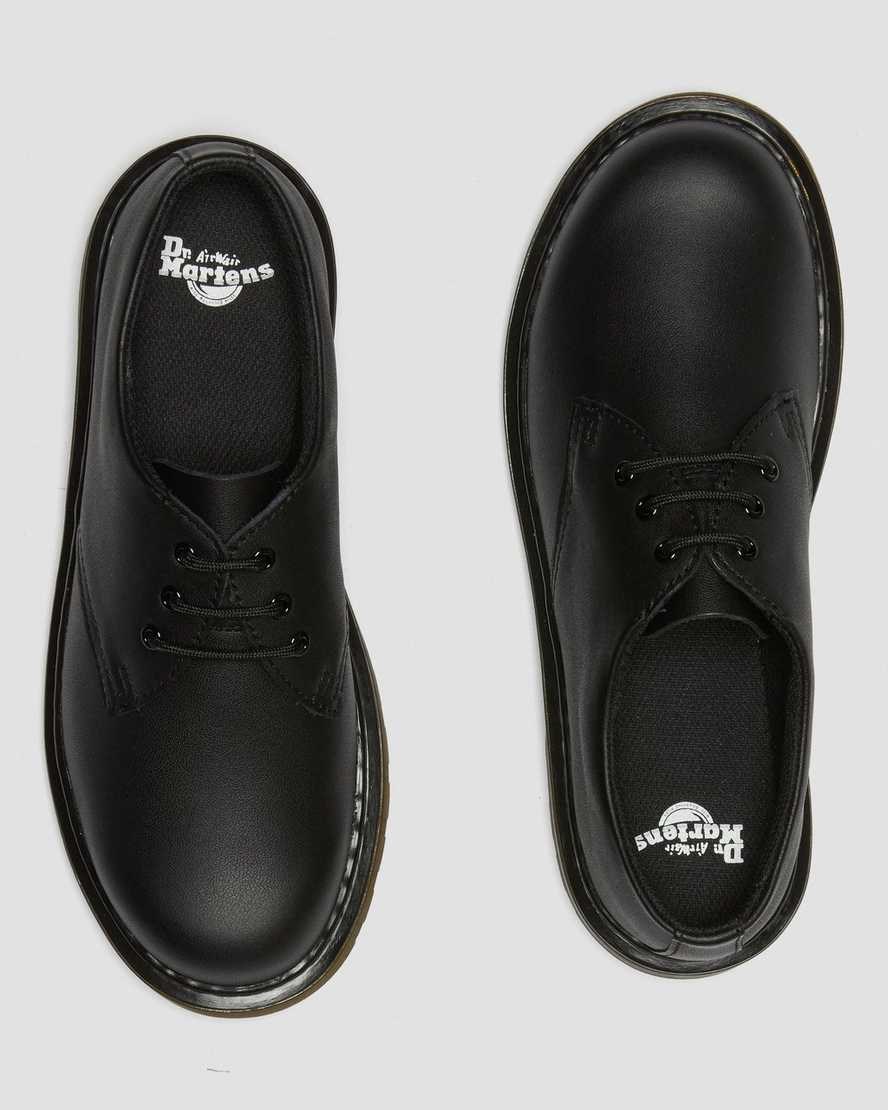 Kids' Dr Martens Youth 1461 Softy T Leather Oxford Shoes Black Softy T | 631DQPOLI