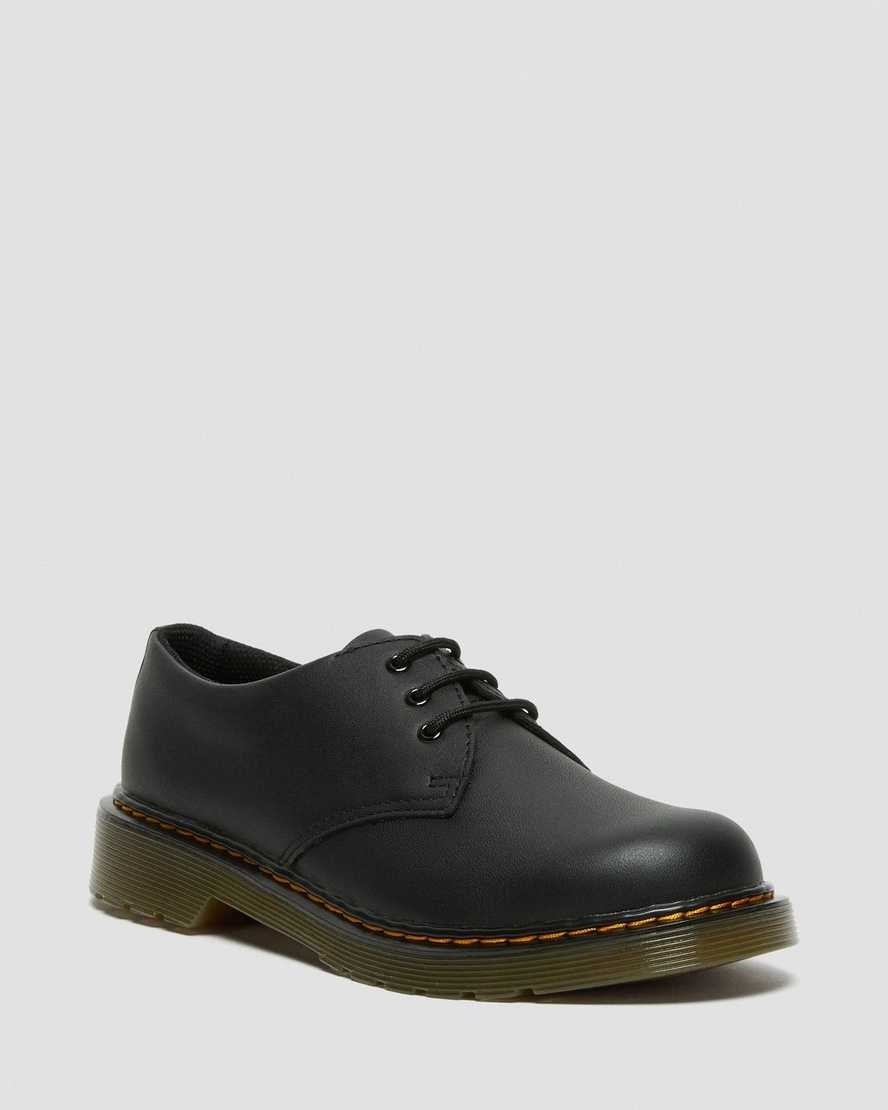 Kids' Dr Martens Youth 1461 Softy T Leather Oxford Shoes Black Softy T | 631DQPOLI