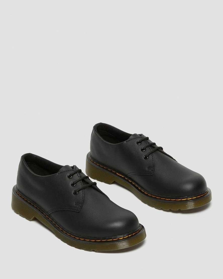 Kids' Dr Martens Youth 1461 Softy T Leather Oxford Shoes Black Softy T | 631DQPOLI