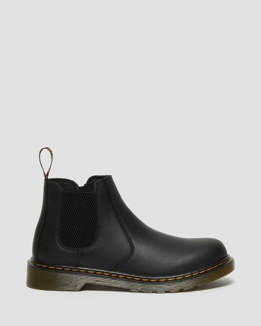 Kids' Dr Martens Youth 2976 Softy T Leather Chelsea Boots Black Softy T | 789TDCWRU