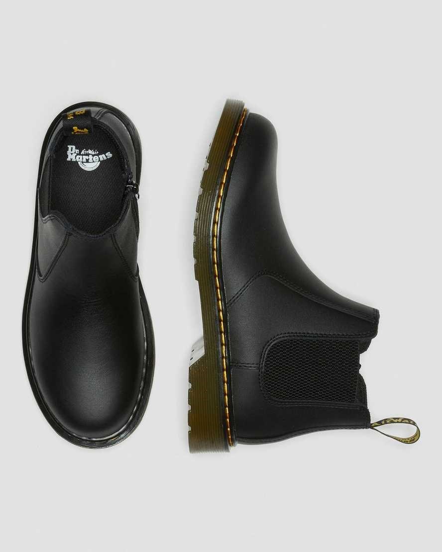 Kids' Dr Martens Youth 2976 Softy T Leather Chelsea Boots Black Softy T | 789TDCWRU