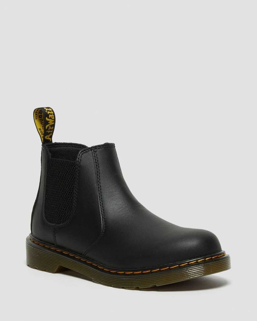 Kids' Dr Martens Youth 2976 Softy T Leather Chelsea Boots Black Softy T | 789TDCWRU