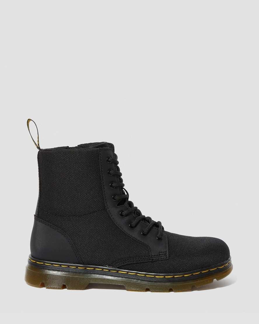 Kids' Dr Martens Youth Combs Extra Tough Poly Casual Boots Black Extra Tough Poly | 193VULGMT