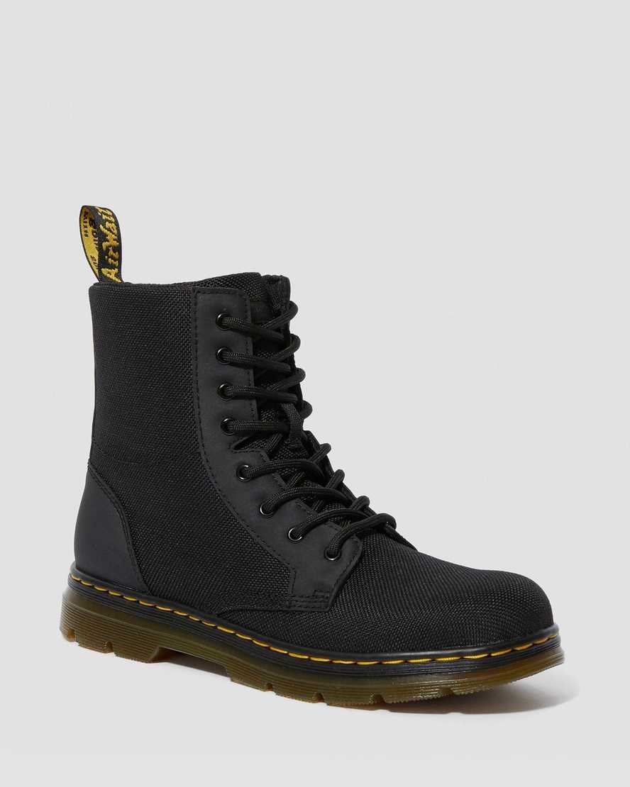 Kids\' Dr Martens Youth Combs Extra Tough Poly Casual Boots Black Extra Tough Poly | 193VULGMT