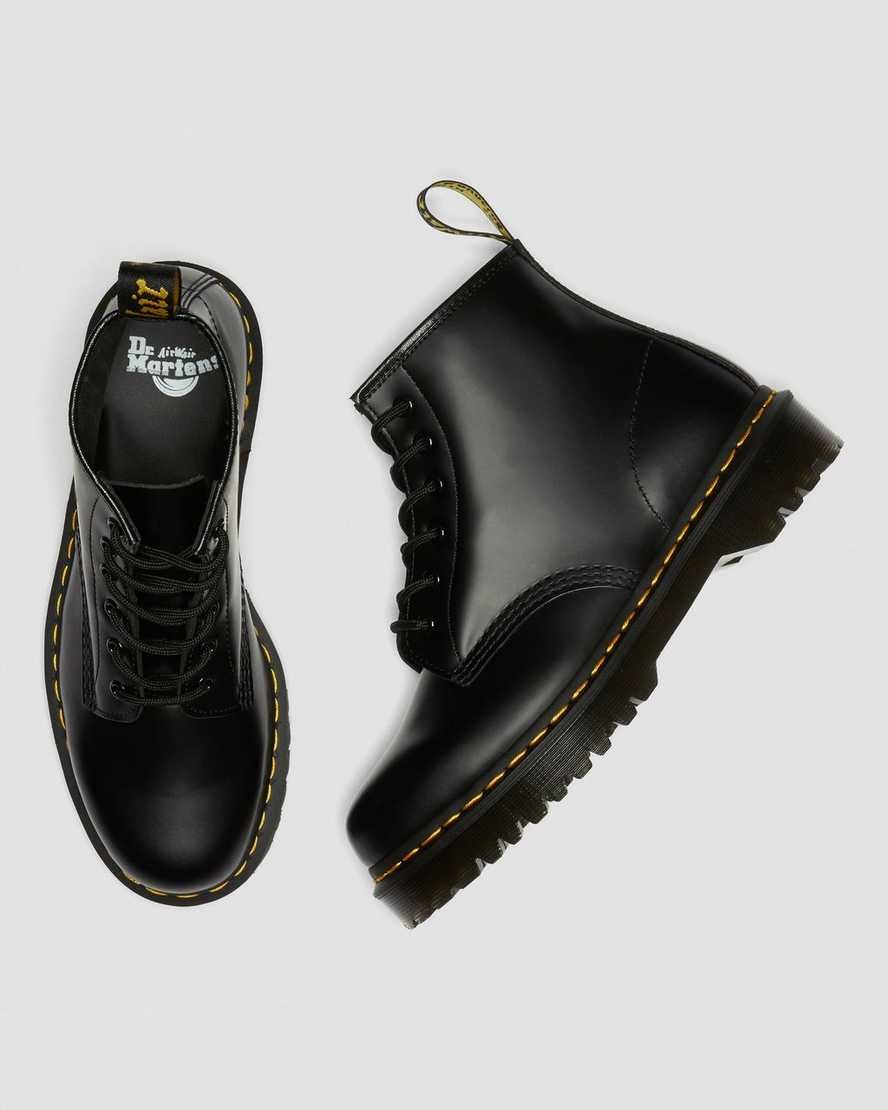 Men's Dr Martens 101 Bex Smooth Leather Ankle Boots Black Smooth Leather | 821UEDBCZ